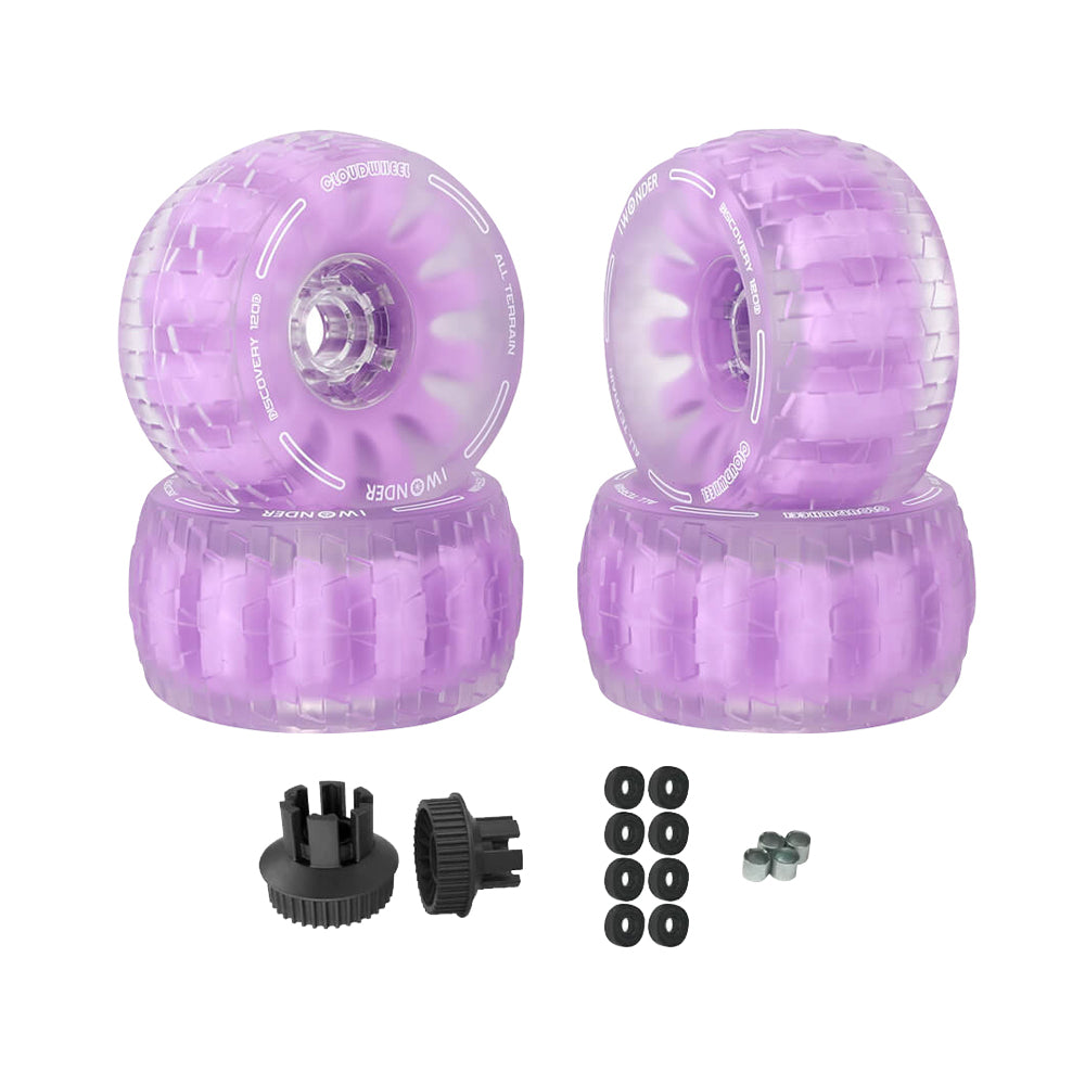 CLOUDWHEEL Discovery 120mm/105mm Urban All Terrain Off Road Electric Skateboard Wheels For WowGo Boards Wheel Pulley Kit