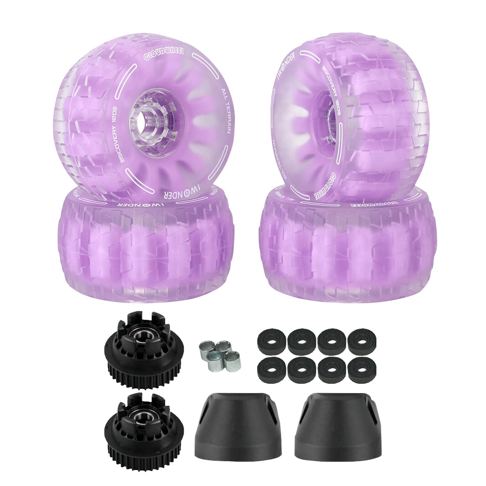 CLOUDWHEEL Discovery 120mm/105mm Urban All Terrain Off Road Electric Skateboard Wheels For Exway Boards Wheel Pulley Kit