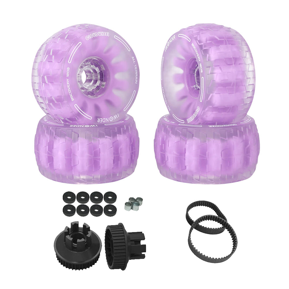 CLOUDWHEEL Discovery 120mm/105mm Urban All Terrain Off Road Electric Skateboard Wheels For B-ONE Boards Wheel Pulley Kit