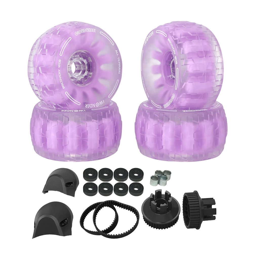 CLOUDWHEEL Discovery 120mm/105mm Urban All Terrain Off Road Electric Skateboard Wheels For Exway Boards Wheel Pulley Kit