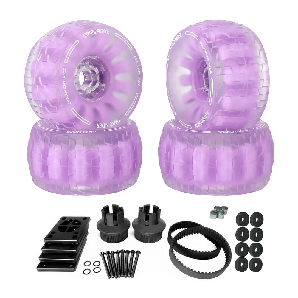 CLOUDWHEEL Discovery 120mm/105mm Urban All Terrain Off Road Electric Skateboard Wheels For Meepo Belt Board Wheel Pulley Kit