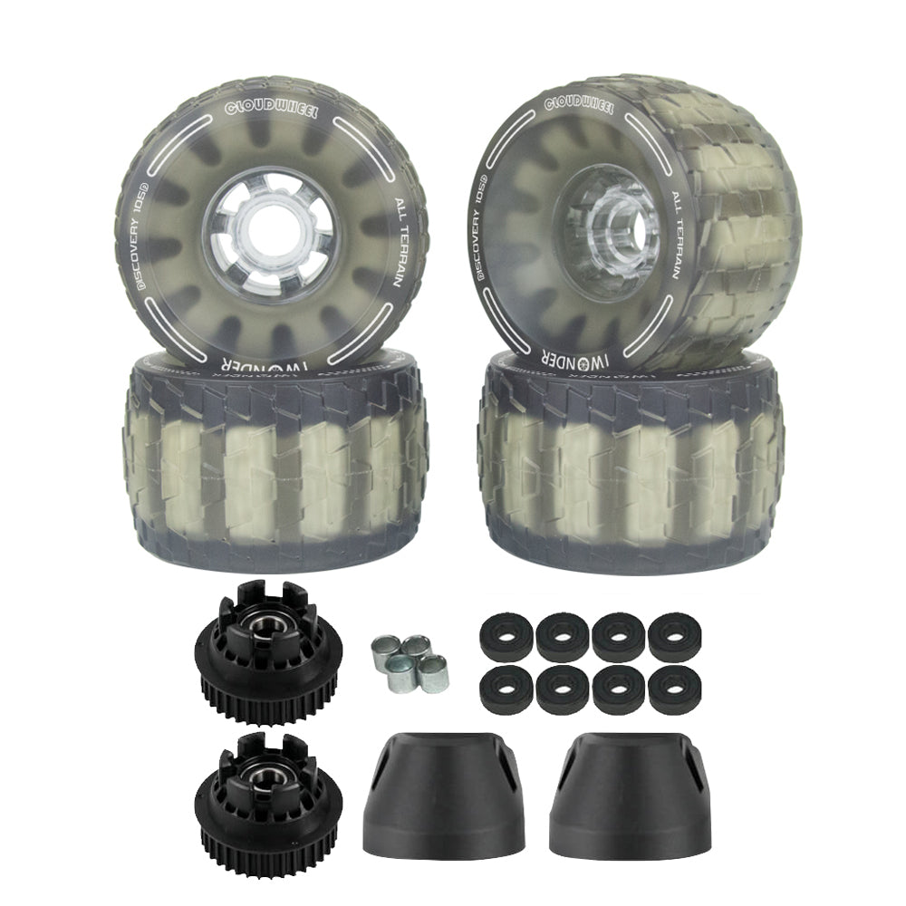 CLOUDWHEEL Discovery 120mm/105mm Urban All Terrain Off Road Electric Skateboard Wheels For Exway Boards Wheel Pulley Kit