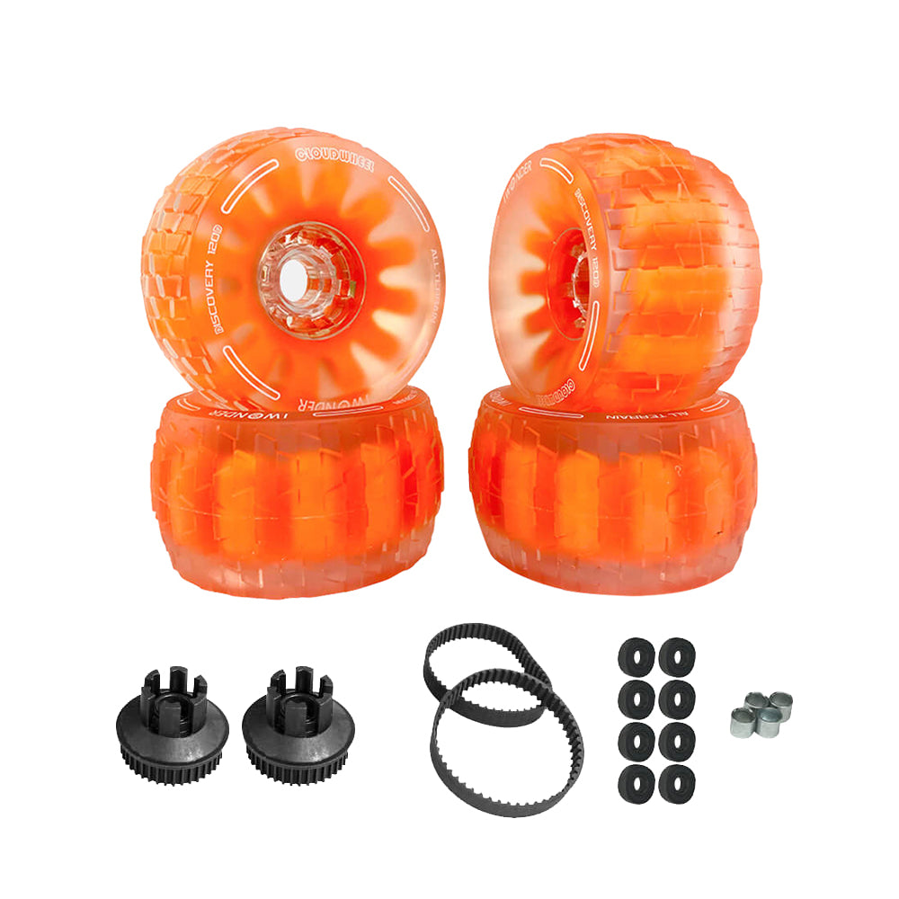 CLOUDWHEEL Discovery 120mm/105mm Urban All Terrain Off Road Electric Skateboard Wheels For Verreal RS Wheel Pulley Kit