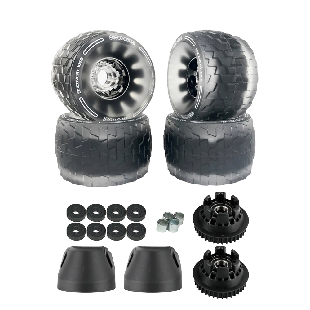 CLOUDWHEEL Discovery 120mm/105mm Urban All Terrain Off Road Electric Skateboard Wheels For Exway Boards Wheel Pulley Kit