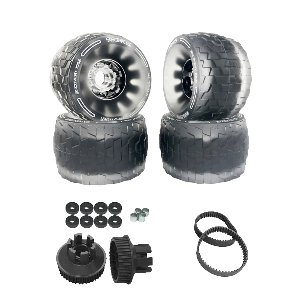 CLOUDWHEEL Discovery 120mm/105mm Urban All Terrain Off Road Electric Skateboard Wheels For B-ONE Boards Wheel Pulley Kit