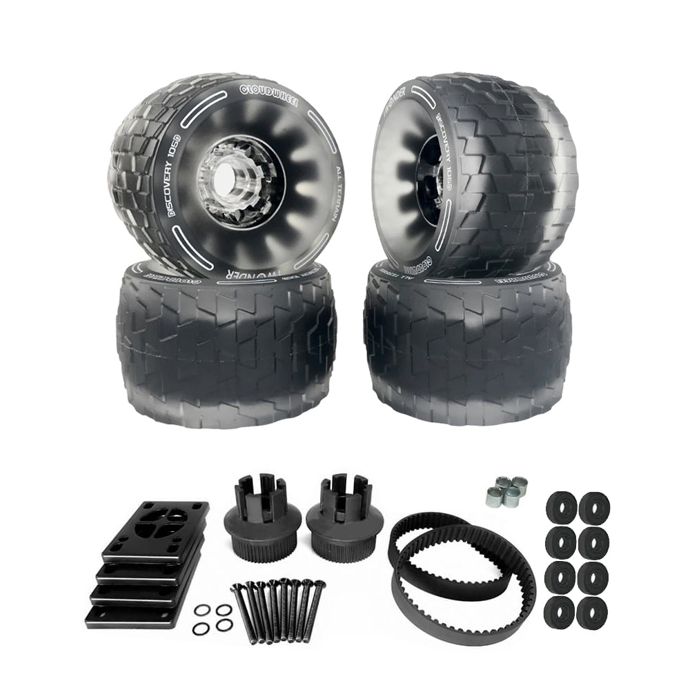 CLOUDWHEEL Discovery 120mm/105mm Urban All Terrain Off Road Electric Skateboard Wheels For Meepo Belt Board Wheel Pulley Kit
