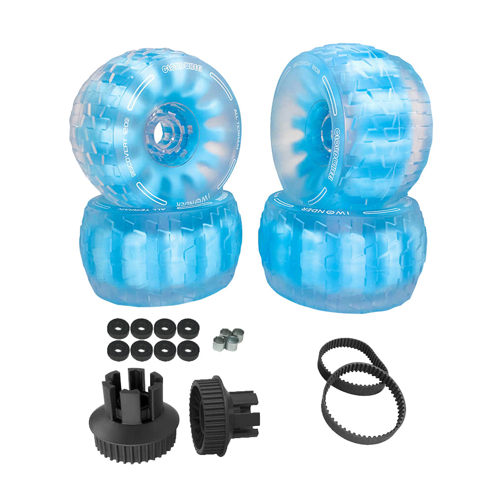 CLOUDWHEEL Discovery 120mm/105mm Urban All Terrain Off Road Electric Skateboard Wheels For Backfire Boards Wheel Pulley Kit