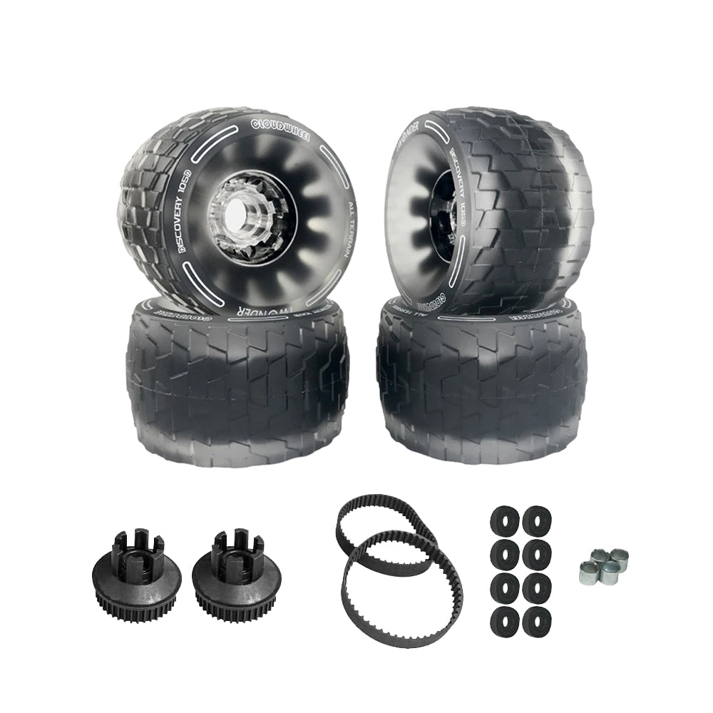 CLOUDWHEEL Discovery 120mm/105mm Urban All Terrain Off Road Electric Skateboard Wheels For Verreal RS Wheel Pulley Kit