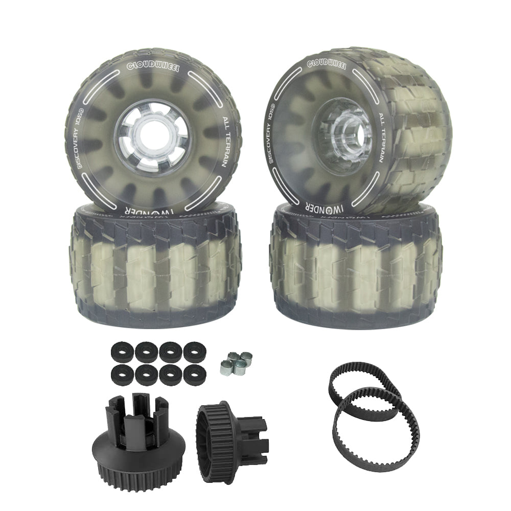 CLOUDWHEEL Discovery 120mm/105mm Urban All Terrain Off Road Electric Skateboard Wheels For Backfire Boards Wheel Pulley Kit