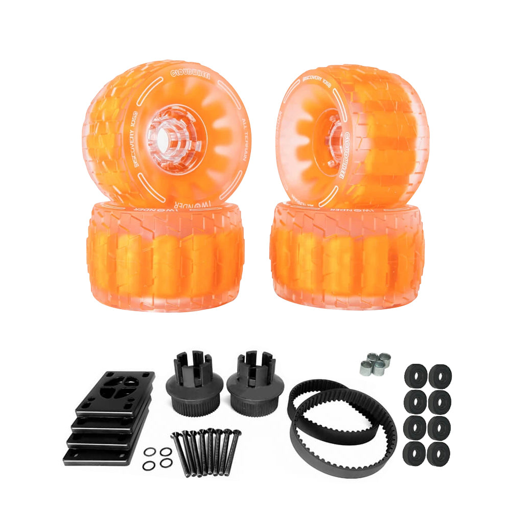 CLOUDWHEEL Discovery 120mm/105mm Urban All Terrain Off Road Electric Skateboard Wheels For Meepo Belt Board Wheel Pulley Kit