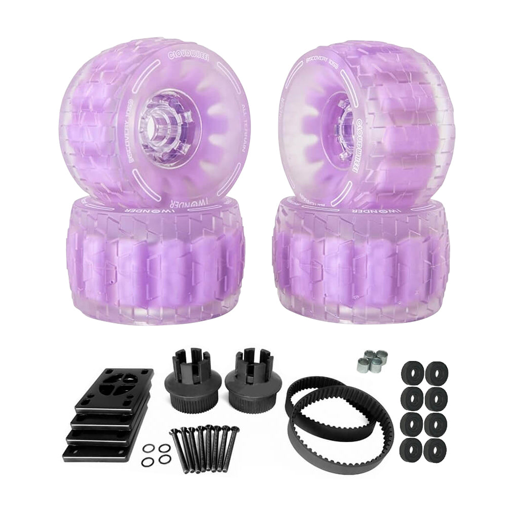 CLOUDWHEEL Discovery 120mm/105mm Urban All Terrain Off Road Electric Skateboard Wheels For Boosted Boards Wheel Pulley Kit