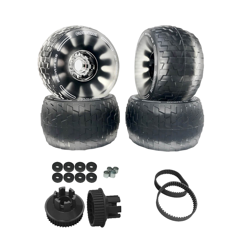 CLOUDWHEEL Discovery 120mm/105mm Urban All Terrain Off Road Electric Skateboard Wheels For B-ONE Boards Wheel Pulley Kit