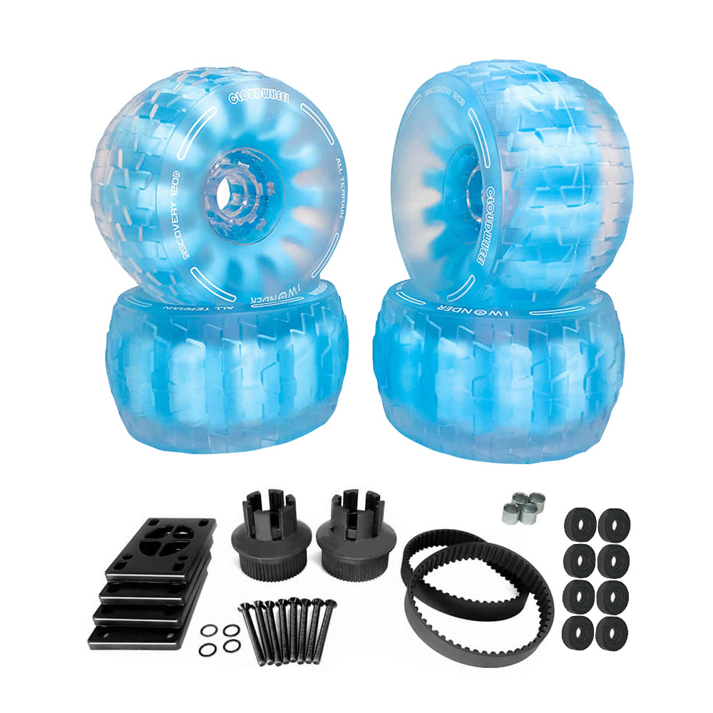 CLOUDWHEEL Discovery 120mm/105mm Urban All Terrain Off Road Electric Skateboard Wheels For Meepo Belt Board Wheel Pulley Kit