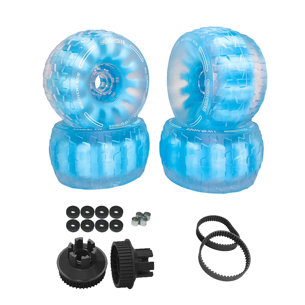 CLOUDWHEEL Discovery 120mm/105mm Urban All Terrain Off Road Electric Skateboard Wheels For B-ONE Boards Wheel Pulley Kit