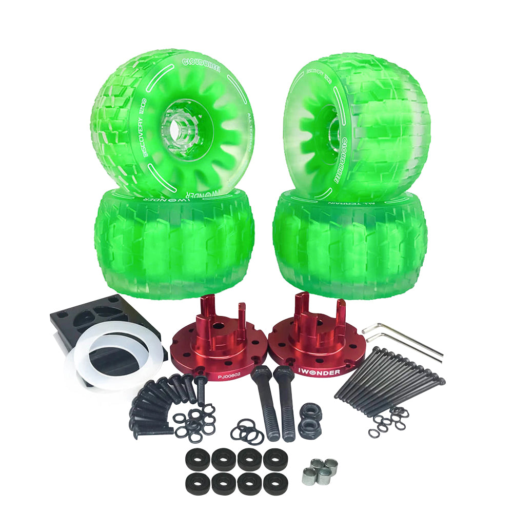 CLOUDWHEEL Discovery 120mm/105mm Urban All Terrain Off Road Electric Skateboard Wheels For Hub Motor Boards Wheel Pulley Kit