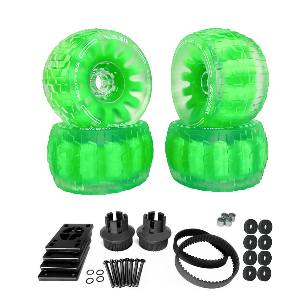 CLOUDWHEEL Discovery 120mm/105mm Urban All Terrain Off Road Electric Skateboard Wheels For Meepo Belt Board Wheel Pulley Kit