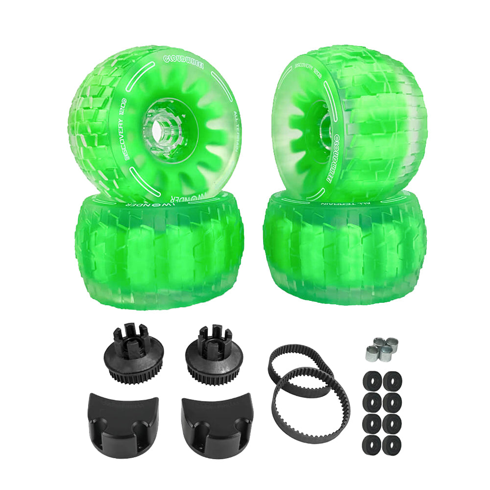 CLOUDWHEEL Discovery 120mm/105mm Urban All Terrain Off Road Electric Skateboard Wheels For Evolve Boards Wheel Pulley Kit