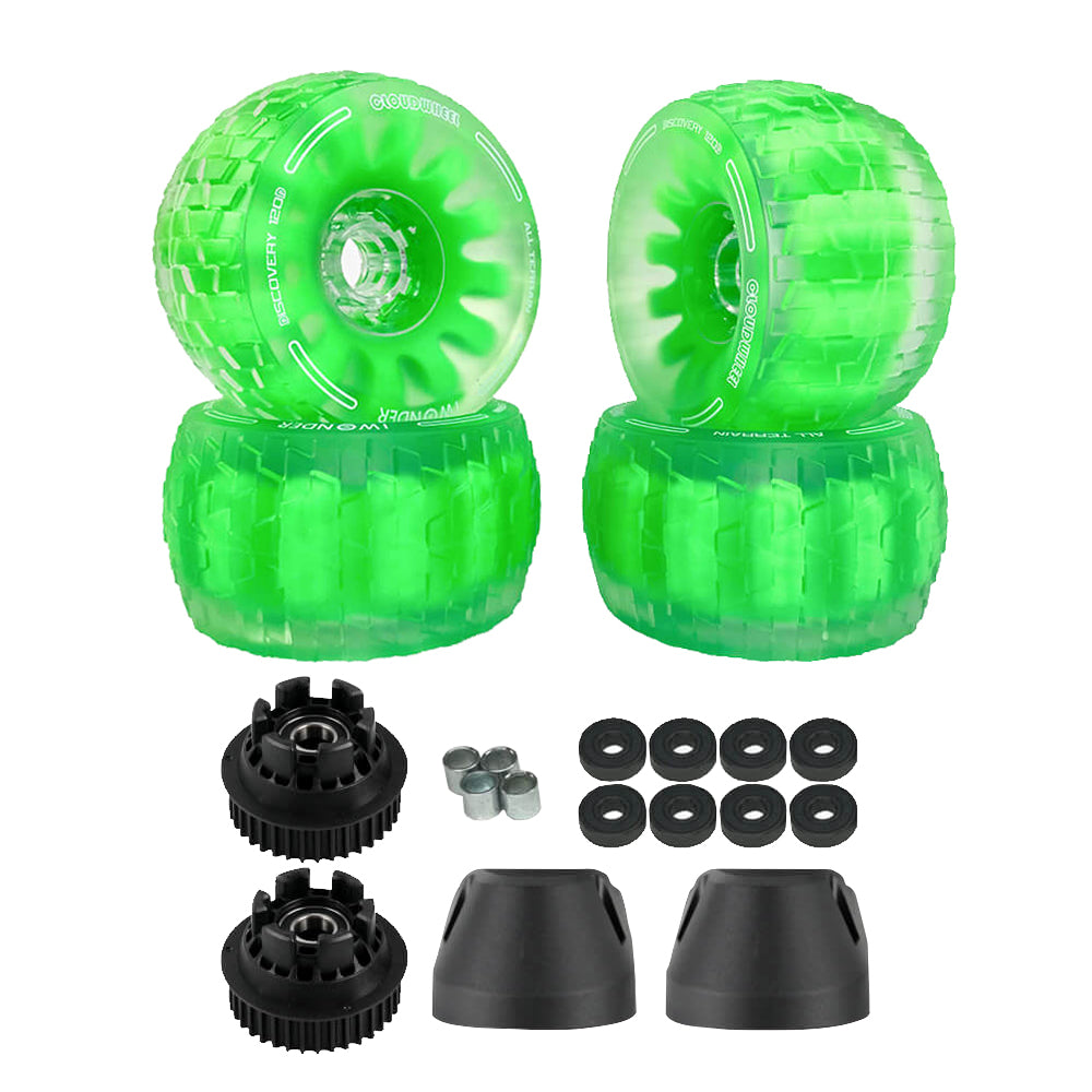 CLOUDWHEEL Discovery 120mm/105mm Urban All Terrain Off Road Electric Skateboard Wheels For Exway Boards Wheel Pulley Kit