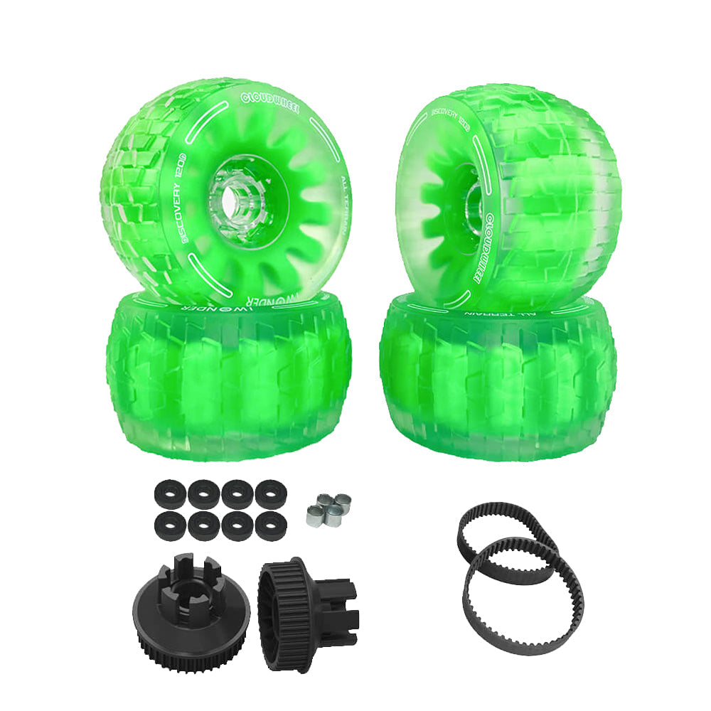 CLOUDWHEEL Discovery 120mm/105mm Urban All Terrain Off Road Electric Skateboard Wheels For B-ONE Boards Wheel Pulley Kit