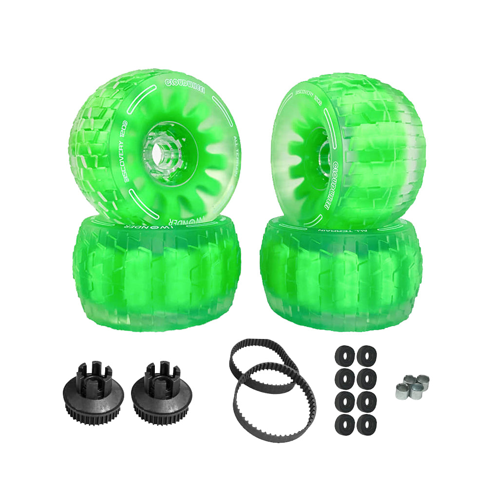 CLOUDWHEEL Discovery 120mm/105mm Urban All Terrain Off Road Electric Skateboard Wheels For WowGo Boards Wheel Pulley Kit