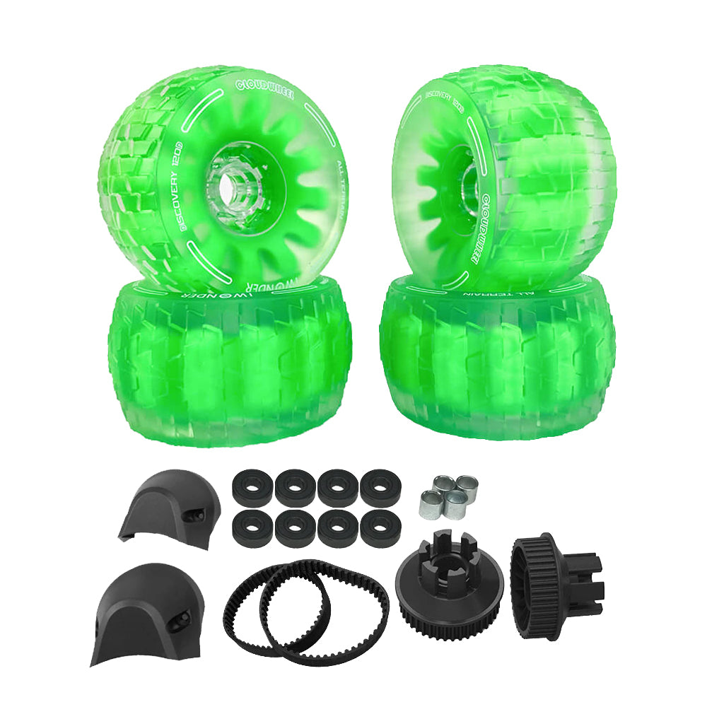 CLOUDWHEEL Discovery 120mm/105mm Urban All Terrain Off Road Electric Skateboard Wheels For Exway Boards Wheel Pulley Kit