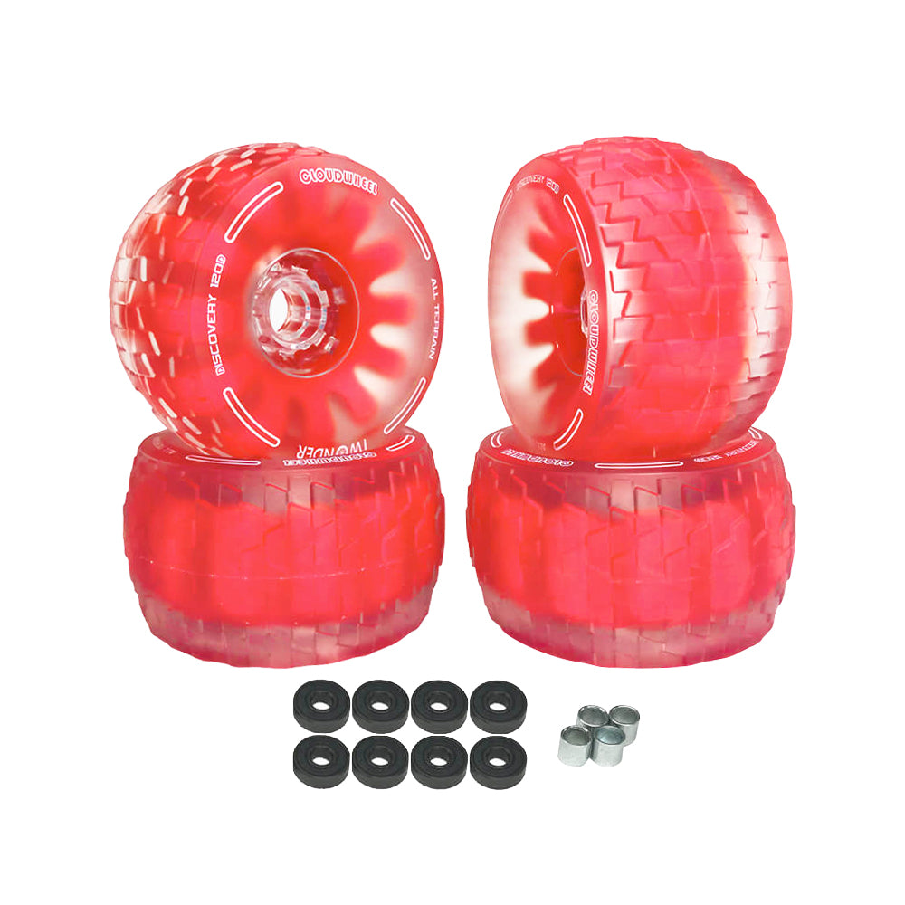 CLOUDWHEEL Discovery 120mm/105mm Urban All Terrain Off Road Electric Skateboard Wheels For Evolve Boards Wheel Pulley Kit