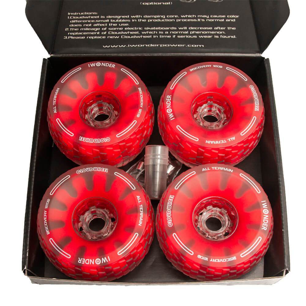 CLOUDWHEEL Discovery 120mm/105mm Urban All Terrain Off Road Electric Skateboard Wheels For Slick Revolution Boards Wheel Pulley Kit