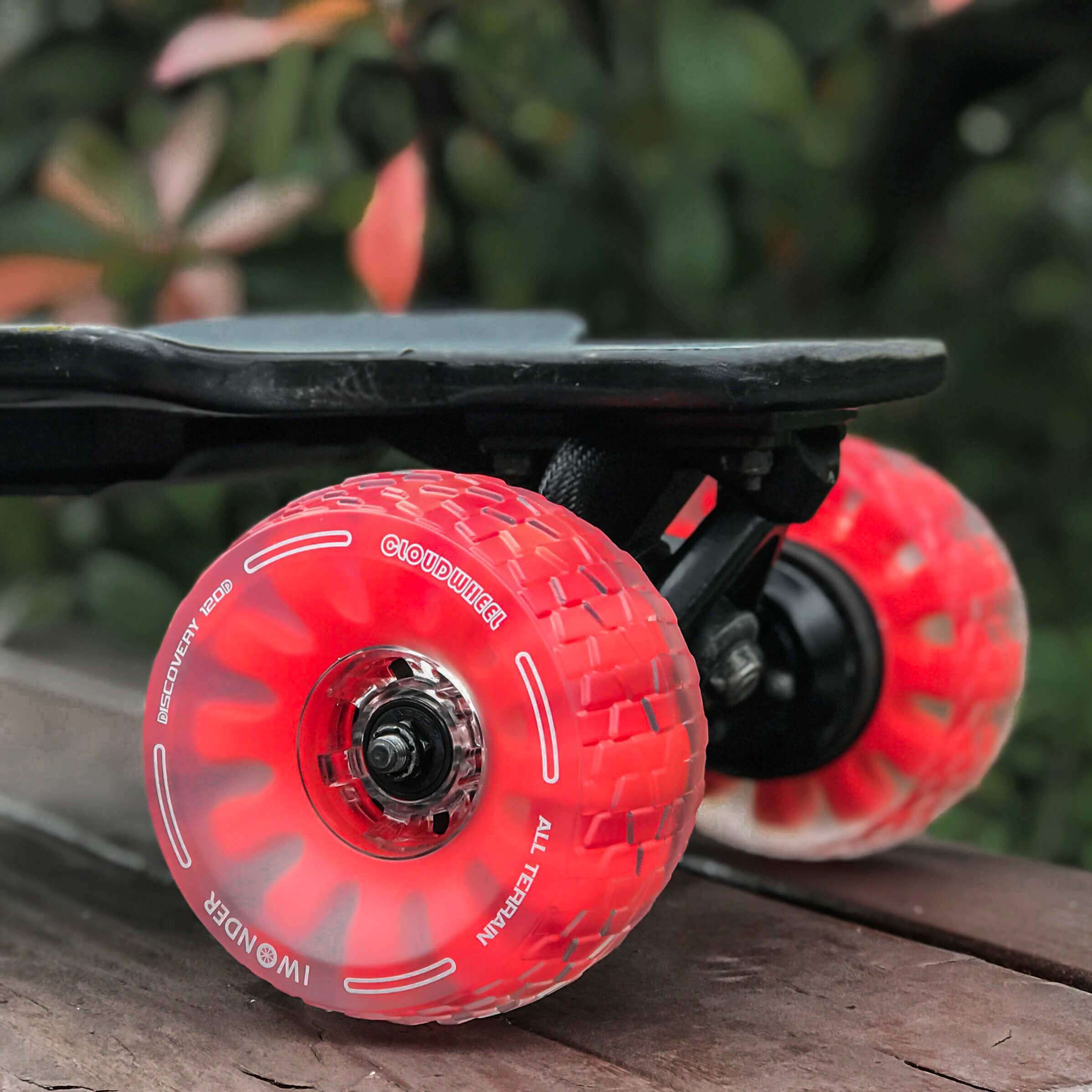 CLOUDWHEEL Discovery 120mm/105mm Urban All Terrain Off Road Electric Skateboard Wheels For Boosted Boards Wheel Pulley Kit