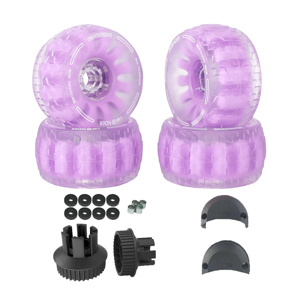 CLOUDWHEEL Discovery 120mm/105mm Urban All Terrain Off Road Electric Skateboard Wheels For Slick Revolution Boards Wheel Pulley Kit