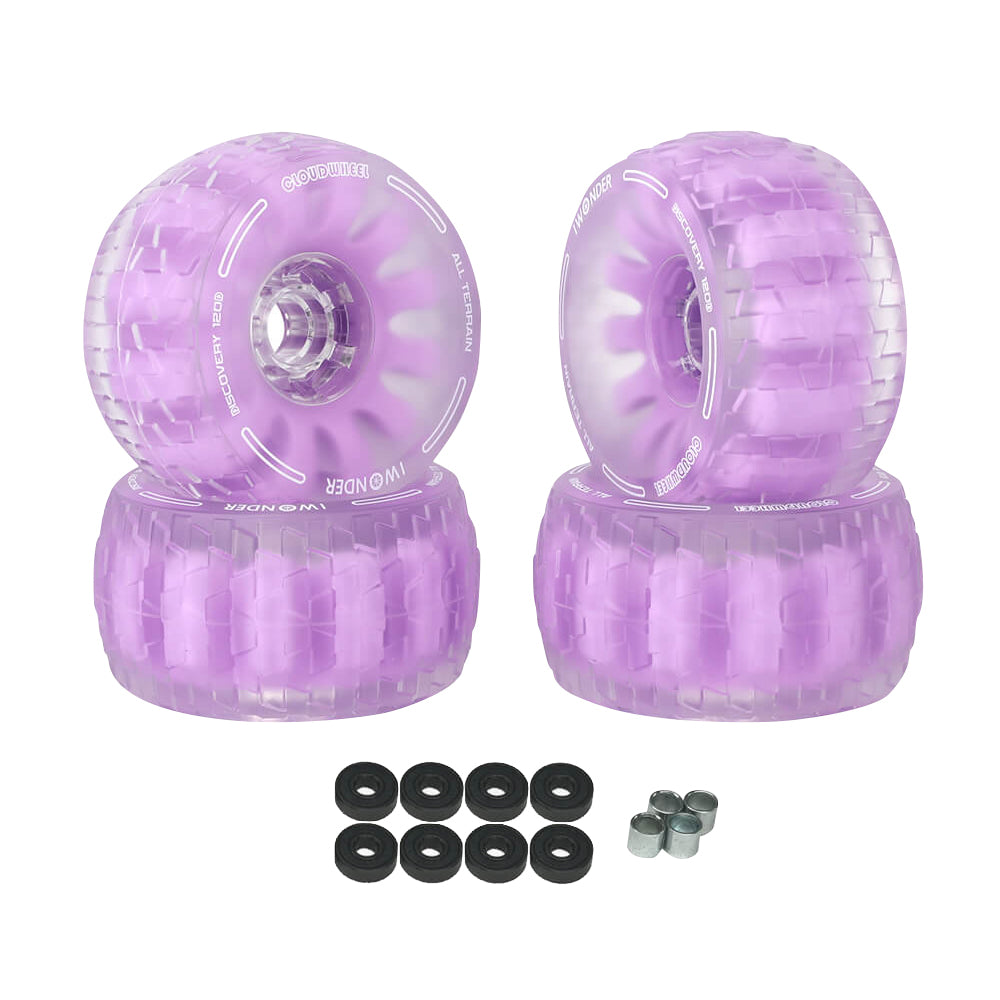 CLOUDWHEEL Discovery 120mm/105mm Urban All Terrain Off Road Electric Skateboard Wheels For WowGo Boards Wheel Pulley Kit