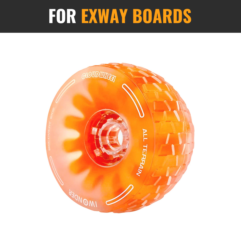 CLOUDWHEEL Discovery 120mm/105mm Urban All Terrain Off Road Electric Skateboard Wheels For Exway Boards Wheel Pulley Kit