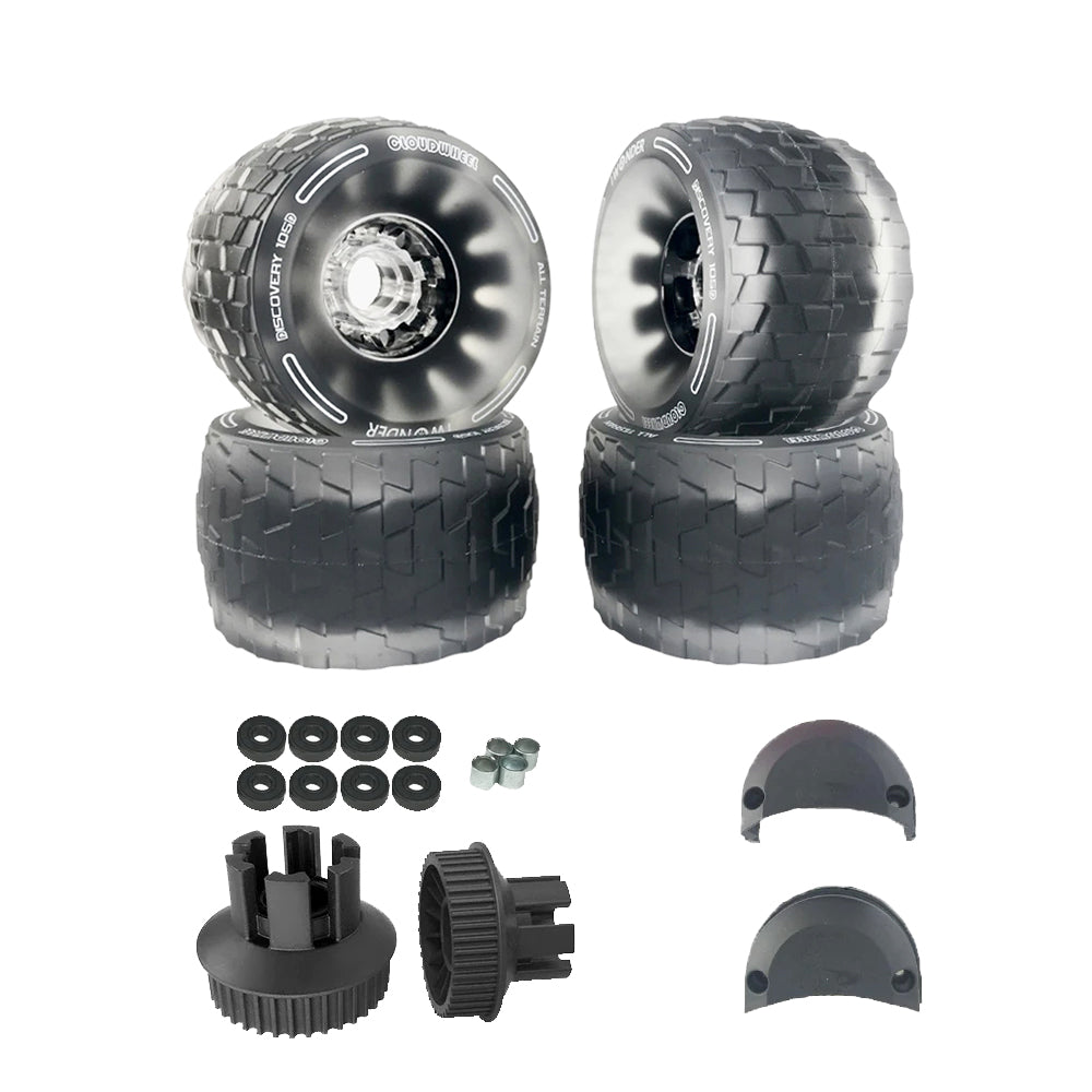 CLOUDWHEEL Discovery 120mm/105mm Urban All Terrain Off Road Electric Skateboard Wheels For Apsuboards Belt Drive Wheel Pulley Kit