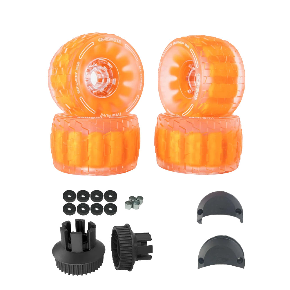 CLOUDWHEEL Discovery 120mm/105mm Urban All Terrain Off Road Electric Skateboard Wheels For Slick Revolution Boards Wheel Pulley Kit