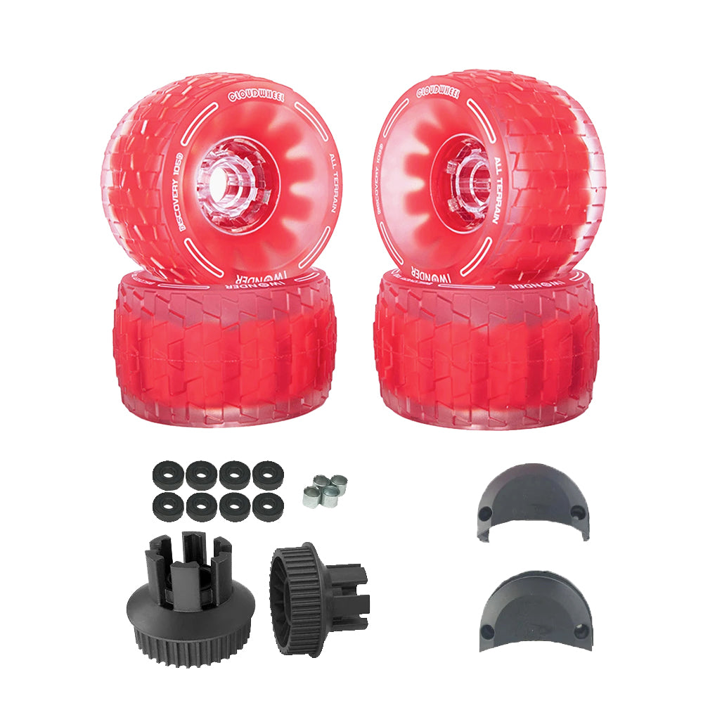 CLOUDWHEEL Discovery 120mm/105mm Urban All Terrain Off Road Electric Skateboard Wheels For Slick Revolution Boards Wheel Pulley Kit