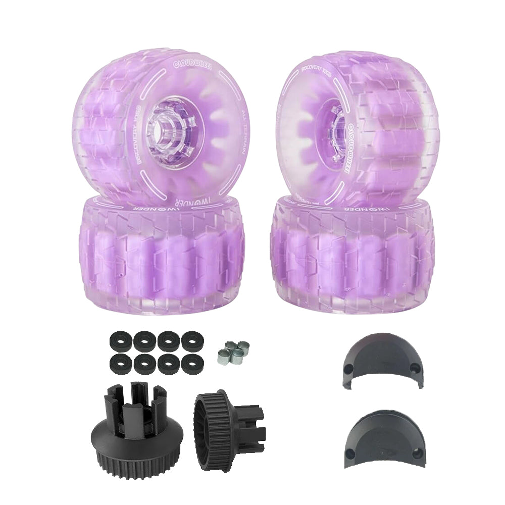 CLOUDWHEEL Discovery 120mm/105mm Urban All Terrain Off Road Electric Skateboard Wheels For Slick Revolution Boards Wheel Pulley Kit