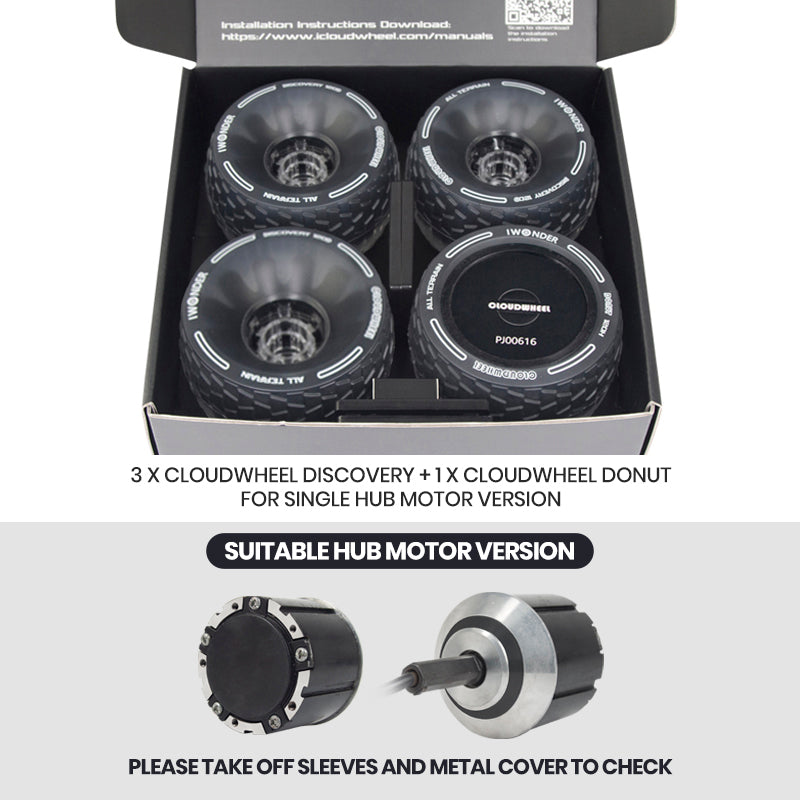 CLOUDWHEEL Donut 120mm Hub Motor Sleeve Urban All Terrain Off Road Electric Skateboard Wheels For Elwingboards