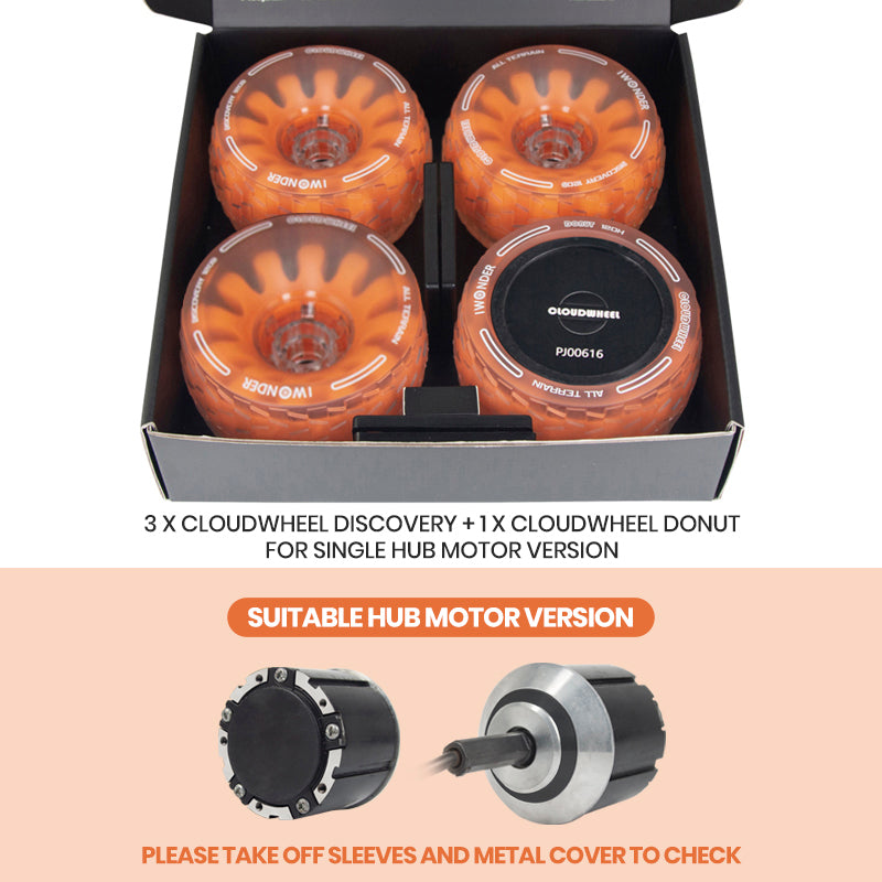 CLOUDWHEEL Donut 120mm Hub Motor Sleeve Urban All Terrain Off Road Electric Skateboard Wheels For Elwingboards