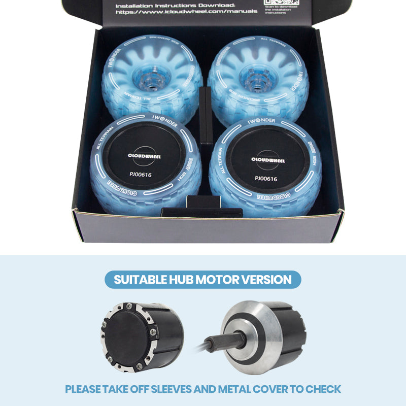 CLOUDWHEEL Donut 120mm Hub Motor Sleeve Urban All Terrain Off Road Electric Skateboard Wheels For Elwingboards