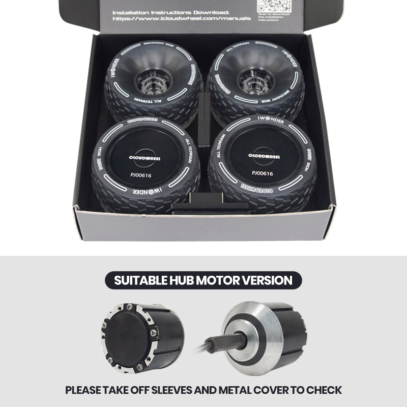 CLOUDWHEEL Donut 120mm Hub Motor Sleeve Urban All Terrain Off Road Electric Skateboard Wheels For Elwingboards