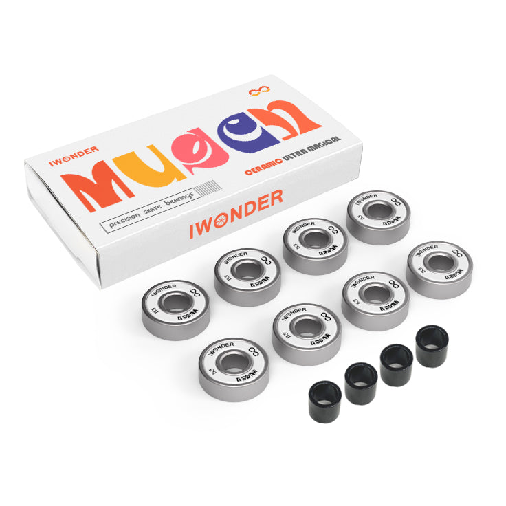 IWONDER MUGEN Precision Black Ceramic Skateboard Bearings